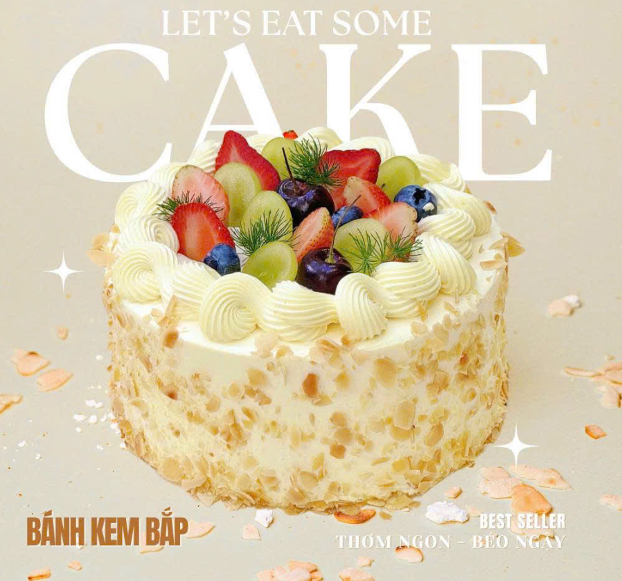 Bánh kem bắp Bến Tre hương vị đồng quê ngọt thanh